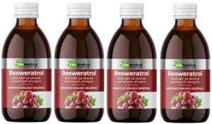 4 x EkaMedica Resweratrol 250 ml – Antyoksydacja Serce Długowieczność