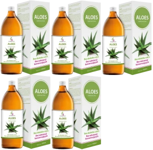 5 x EkaMedica Symbiotics Aloes 1000 ml – Trawienie Jelita Oczyszczanie