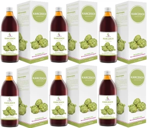 6 x EkaMedica Symbiotics Karczoch 500 ml – Wątroba Trawienie Detoks