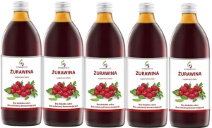 5 x EkaMedica Symbiotics Żurawina 1000 ml – Odporność Układ Moczowy Żelazo