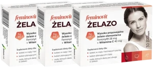 3 x Salvum Feminovit ŻELAZO 30 kapsułek – Żelazo Krew Energia