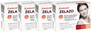 4 x Salvum Feminovit ŻELAZO 30 kapsułek – Żelazo Krew Energia