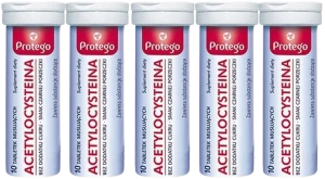 5 x Salvum Protego Acetylocysteina 30 kapsułek – Drogi Oddechowe Antyoksydacja Wątroba