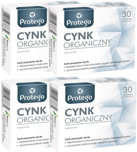 4 x Salvum Protego Cynk Organiczny 30 kapsułek – Cynk Odporność Skóra