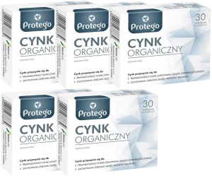 5 x Salvum Protego Cynk Organiczny 30 kapsułek – Cynk Odporność Skóra