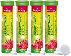 4 x Salvum Protego Multiwitamina+Cynk 30 kapsułek – Witaminy Cynk Odporność