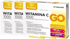 3 x Salvum Protego Witamina C 1000 GO 20 tabletek musujących – Odporność Antyoksydacja Witamina C