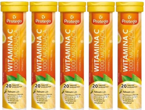 5 x Protego Witamina C 1000 musująca, Salvum.webp