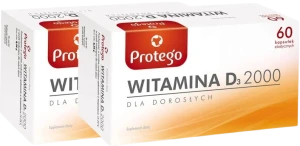 2 x Salvum Protego Witamina D 2000 60 kapsułek – Odporność Kości Mięśnie