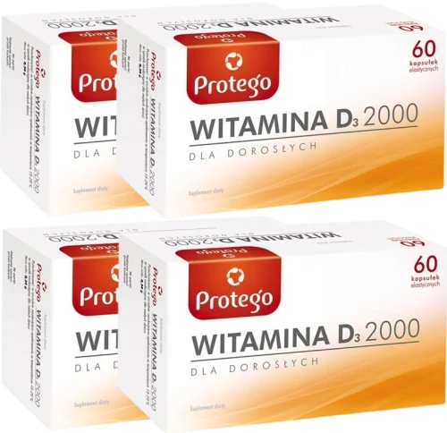 4 x Protego Witamina D 2000 x 60 kapsułek, Salvum.webp