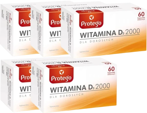 5 x Protego Witamina D 2000 x 60 kapsułek, Salvum.webp