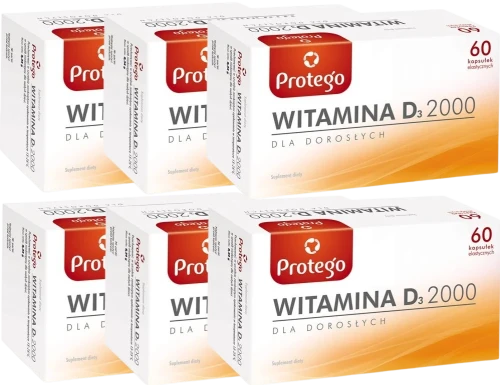 6 x Protego Witamina D 2000 x 60 kapsułek, Salvum.webp
