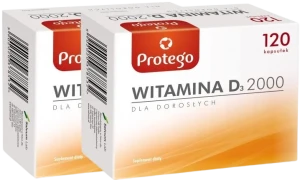 2 x Salvum Protego Witamina D 2000 120 kapsułek – Odporność Kości Mięśnie