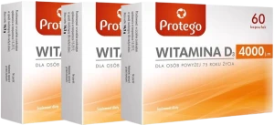 3 x Salvum Protego Witamina D 4000 60 kapsułek – Odporność Kości Mięśnie
