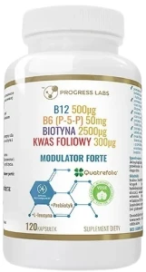 Modulator Homocysteiny Forte 120 kapsułek, Progress Labs