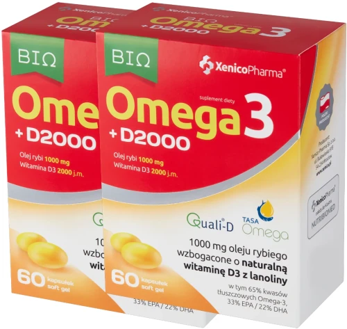 2 x Bio Omega3 D2000, 60 kaps. softgel, Xenico.webp