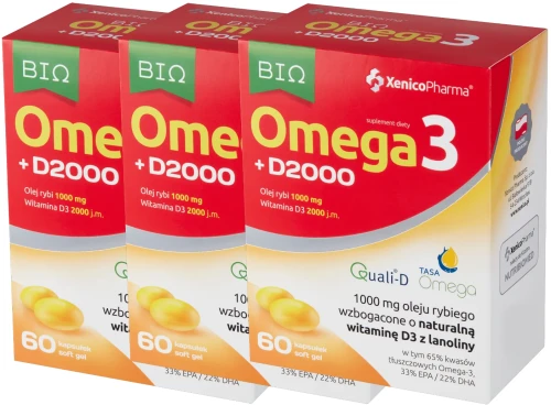3 x Bio Omega3 D2000, 60 kaps. softgel, Xenico.webp