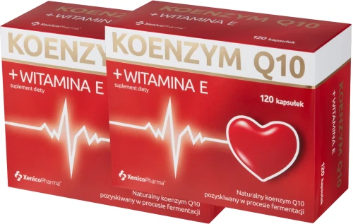 2 x Koenzym Q10 + witamina E, 120 kaps. softgel, Xenico.webp