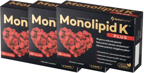 3 x Monolipid K® Plus, 30 kaps. Vcaps®, Xenico.webp