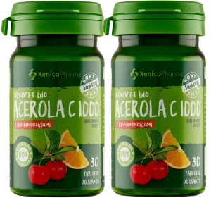 2 x XeniVIT bio Acerola C 1000, 30 tabl. do ssania, Xenico