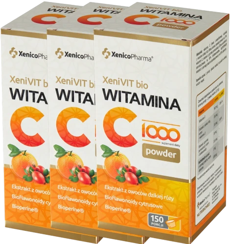 3 x XeniVIT bio Witamina C 1000 POWDER, 150 porcji, Xenico.webp
