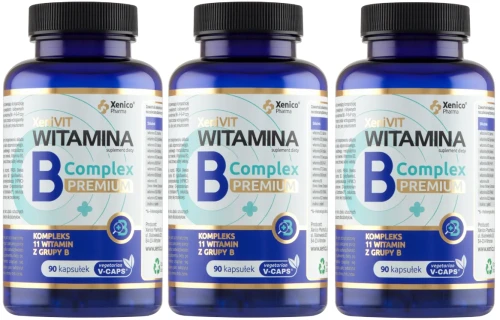 3 x XeniVIT Witamina B Complex Premium, 90 kaps. Vcaps®, Xenico.webp