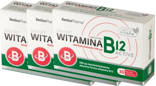3 x XeniVIT Witamina B12 Active, 30 kaps. Vcaps®, Xenico.webp