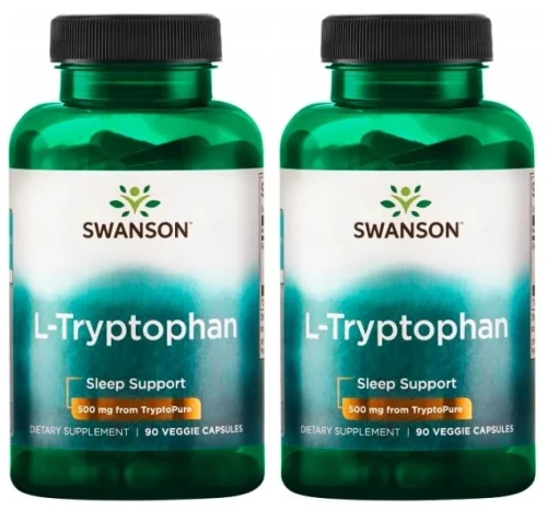 Zestaw 2x AjiPure L-Tryptophan L-Tryptofan 500mg 90caps, Swanson.webp