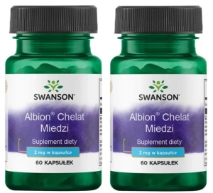 Zestaw 2x Albion Chelat Miedzi 2mg 60 kaps, Swanson