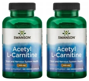 Zestaw 2x Acetyl L-Carnitine - Acetyl L-Karnityna 500mg 100vcaps, Swanson