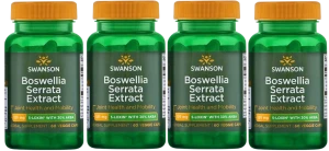 4 x Swanson 5-Loxin Boswellia Serrata Extract 60 kapsułek – Stawy Ruchomość Przeciwzapalne