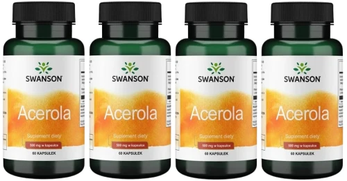 4 x Acerola 500mg 60caps, Swanson.webp