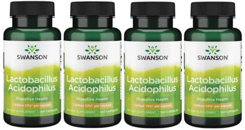 4 x Lactobacillus Acidophilus 100kaps, Swanson.webp