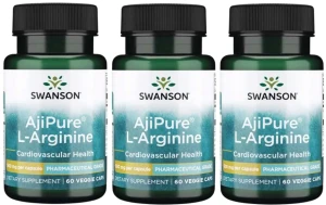 3 x AjiPure L-Arginina L-Arginine 500mg 60kaps, Swanson