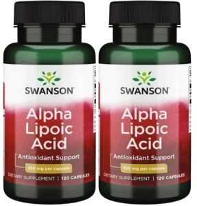 2 x Kwas Alfa Liponowy - Alpa Lipoic Acid 100mg 120 kaps, Swanson