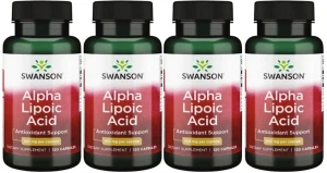 4 x Kwas Alfa Liponowy - Alpa Lipoic Acid 100mg 120 kaps, Swanson