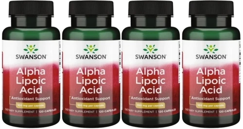 4 x Kwas Alfa Liponowy - Alpa Lipoic Acid 100mg 120 kaps, Swanson.webp