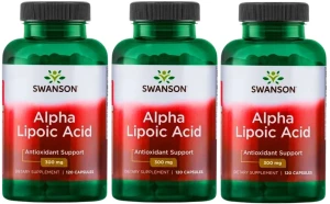 3 x Alpa Lipoic Acid - Kwas Alfa Liponowy  300mg 120 kaps, Swanson
