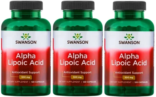 3 x Alpa Lipoic Acid - Kwas Alfa Liponowy  300mg 120 kaps, Swanson.webp
