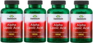4 x Alpa Lipoic Acid - Kwas Alfa Liponowy  300mg 120 kaps, Swanson