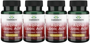4 x Alpa Lipoic Acid - Kwas Alfa Liponowy 50mg 120kaps, Swanson