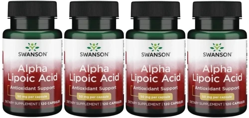 4 x Alpa Lipoic Acid - Kwas Alfa Liponowy 50mg 120kaps, Swanson.webp