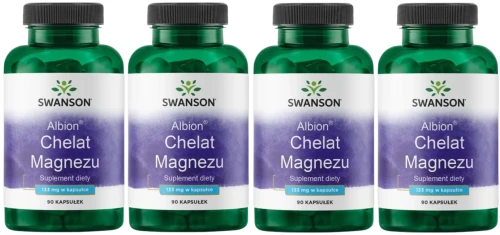 4 x Albion Chelat Magnezu 133mg 90 kaps, Swanson.webp