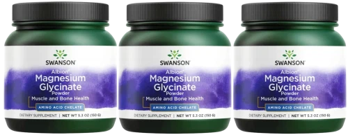 3 x Albion Chelat Magnezu 150g, Swanson.webp