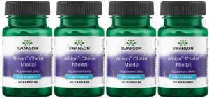 4 x Albion Chelat Miedzi 2mg 60 kaps, Swanson