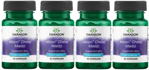 4 x Albion Chelat Miedzi 2mg 60 kaps, Swanson.webp