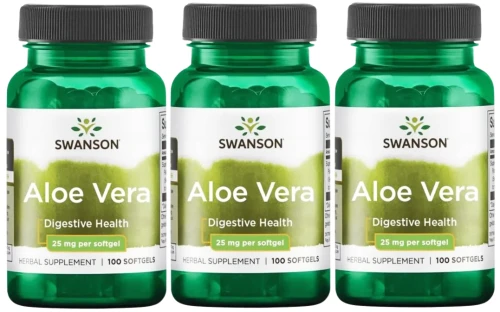3 x Aloe Vera (5000mg) 100 sgels, Swanson.webp