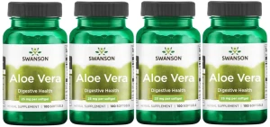 4 x Aloe Vera (5000mg) 100 sgels, Swanson