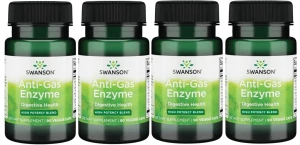 4 x Anti-Gas Enzyme 90 kaps, Swanson