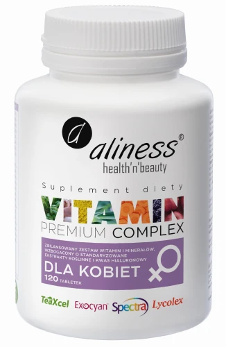 Premium Vitamin Complex dla kobiet, 120 tabletek, Aliness